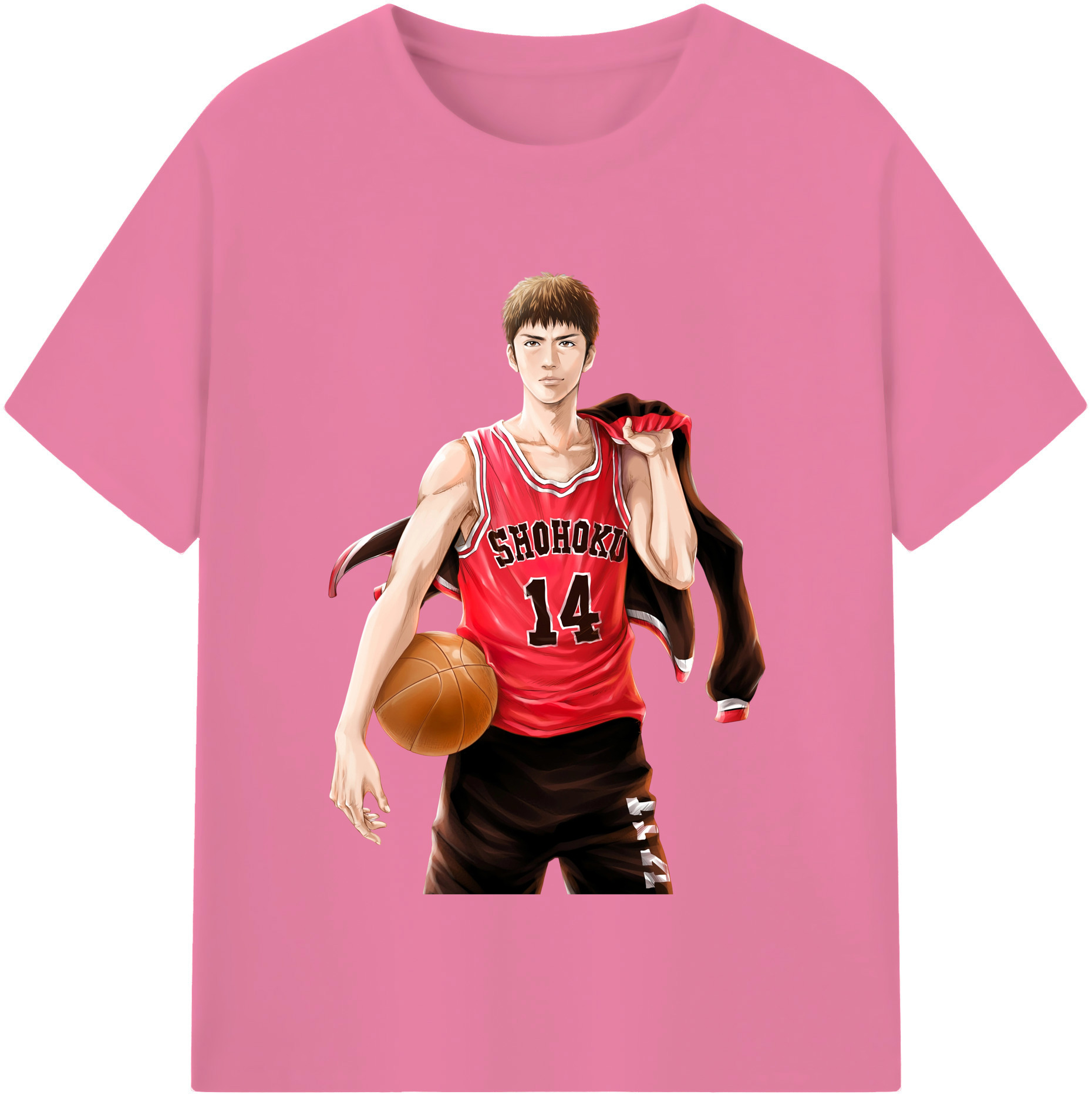 SLAM DUNK／スラムダンク 綿100％半袖Tシャツ（フロントプリント）
